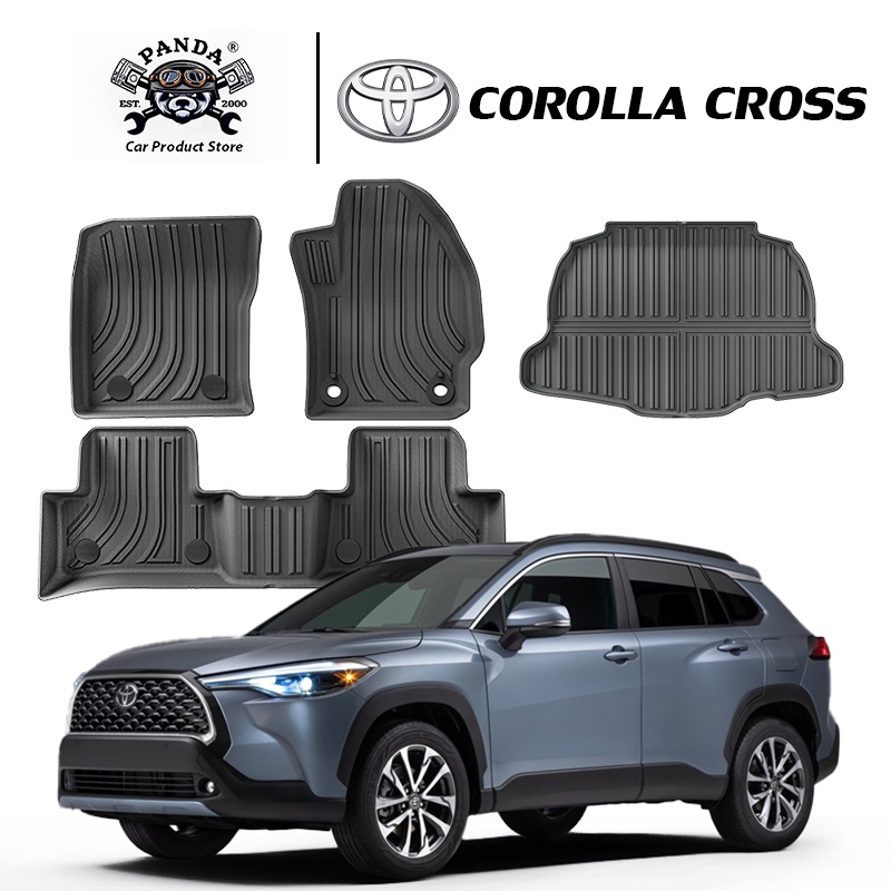 [Panda] พรมปูพื้นรถยนต์ TOYOTA COROLLA CROSS [2020-ปัจจุบัน] พรมรถยนต์ พรม วัสดุ TPE ที่เป็นมิตรต่อสิ่งแวดล้อมทนทานและต่อต้านลื่นลื่น