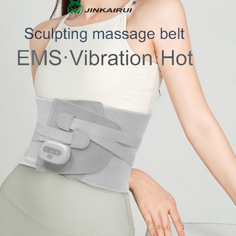 ไฟฟ้า EMS เข็มขัดนวด Body-Shaping เอวนวด Sculpting เข็มขัดการสั่นสะเทือนประคบร้อนเข็มขัดนวดเอวสนับสนุนหน้าท้องเข็มขัดกระชับสัดส่วน