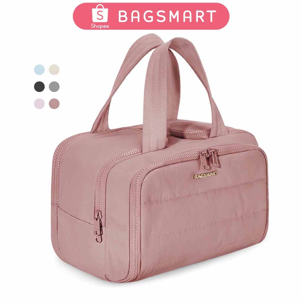 BAGSMART กระเป๋าเครื่องสำอาง กระเป๋าจัดระเบียบ cosmetic bag กระเป๋าใส่อุปกรณ์อาบน้ำ  Travel Organizer Bag