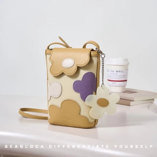Seagloca แฟชั่นกระเป๋าโทรศัพท์ลายดอกไม้อเนกประสงค์สไตล์ใหม่กระเป๋าสะพายข้างสําหรับผู้หญิงไม่มี 18