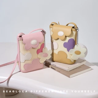 Seagloca แฟชั่นกระเป๋าโทรศัพท์ลายดอกไม้อเนกประสงค์สไตล์ใหม่กระเป๋าสะพายข้างสําหรับผู้หญิงไม่มี 18