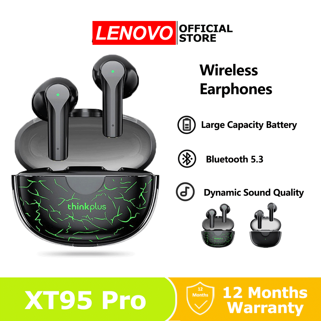 Lenovo XT95 PRO  หูฟังเกมมิ่ง Bluetooth 5.1 หูฟังบลูทูธ กันน้ำ คุณภาพเสียง HIFI Headphones
