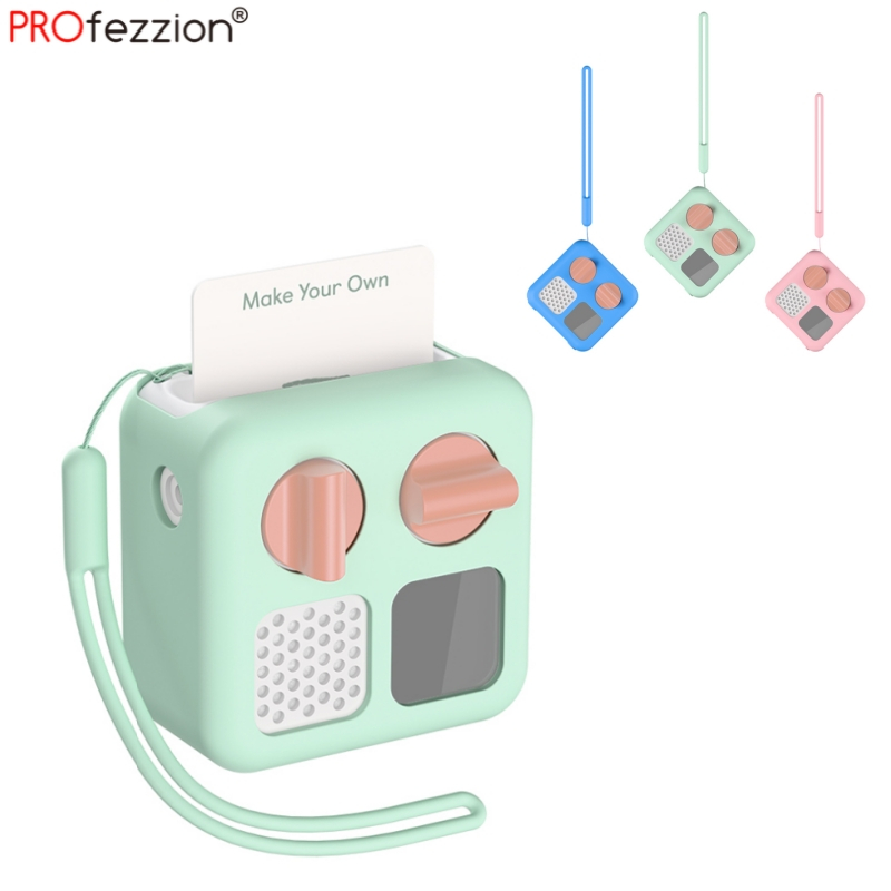 PROfezzion เคสซิลิโคนสําหรับ Yoto Mini Player, ล้างทําความสะอาดได้ป้องกันกรณีสําหรับเด็กเครื่องเล่นเพลงเสียงสีเขียวสีฟ้าสีชมพู