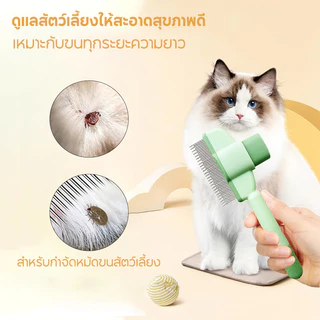 หวีขนแมว หวีหมัดแมว สําหรับกําจัดหมัดขนสัตว์เลี้ยง เครื่องมือดูแลเส้นผมสุนัขแมว ทำความสะอาดง่าย