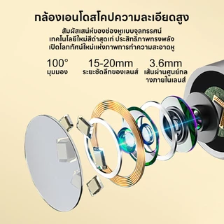 INSMART กําจัดขี้หู HD กันน้ํา LED Light Wireless Ear Pick มีกล้อง ชุดช้อนหูฟังไร้สาย