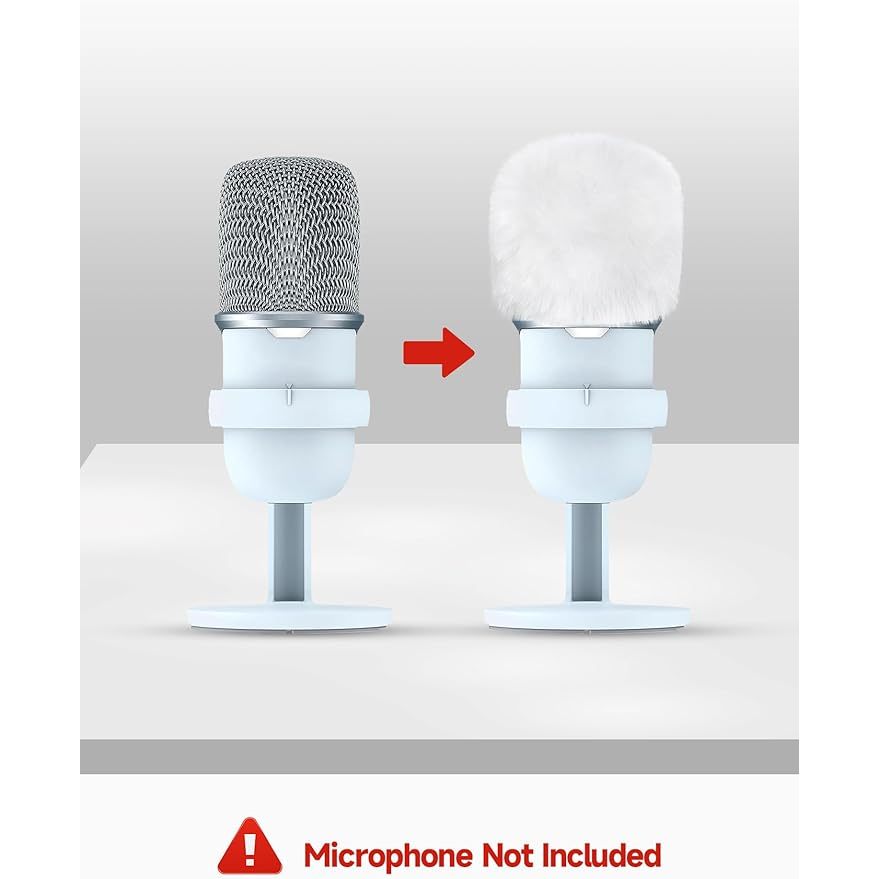 Universal Pop Filter สําหรับ Blue Yeti,ไมค์โฟมพร้อมกระจกขนยาว Muff กระจกบังลมสําหรับ Yeti X, Nano, Y