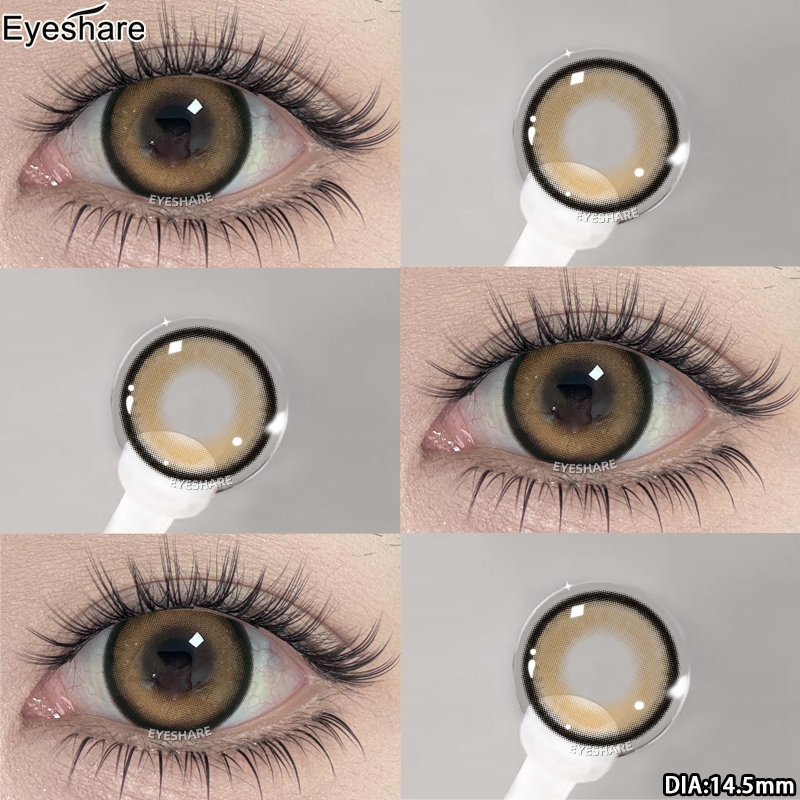 ค่าสายตา 0.0~-6.00 Eyeshare คอนแทคเลนส์ สีน้ำตาล ตาโต เลนส์สไตล์ประจำวัน ส่งไวจากไทย