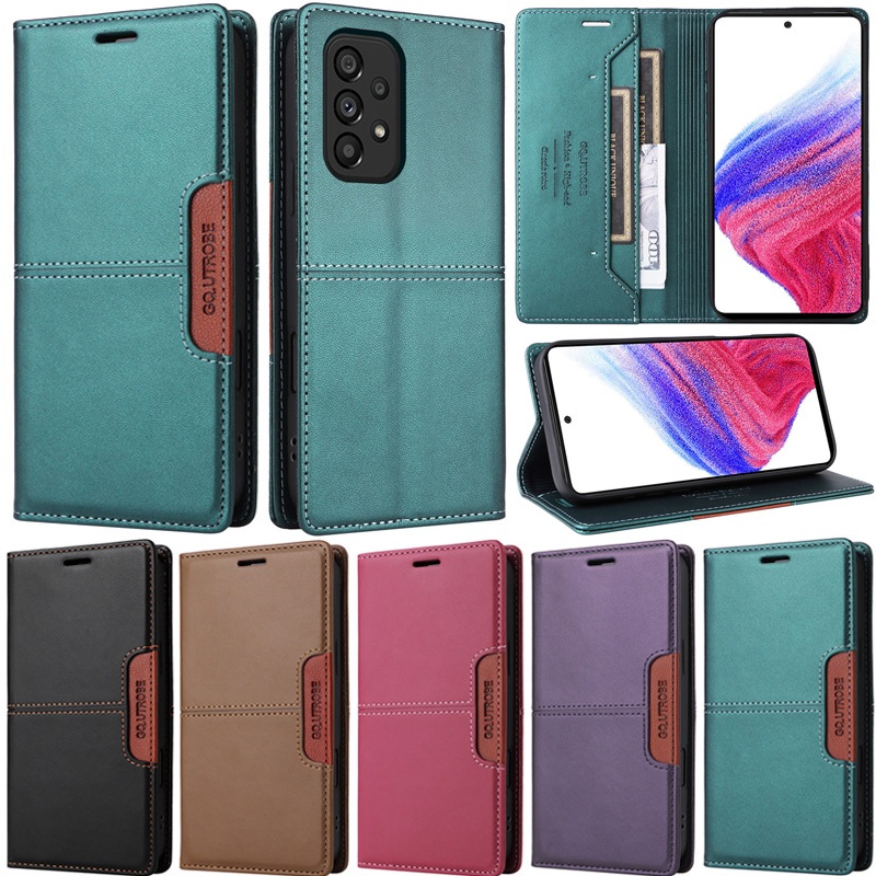 SAMSUNG ปลอกสําหรับSamsung Galaxy A12 A13 A52S 5G A04s M13 5G A51 A71 A32 4G A04s A04 A50 A70 A30S A50S A70S M13 4Gหนังกรณีป้องกันPliceกระเป๋าสตางค์