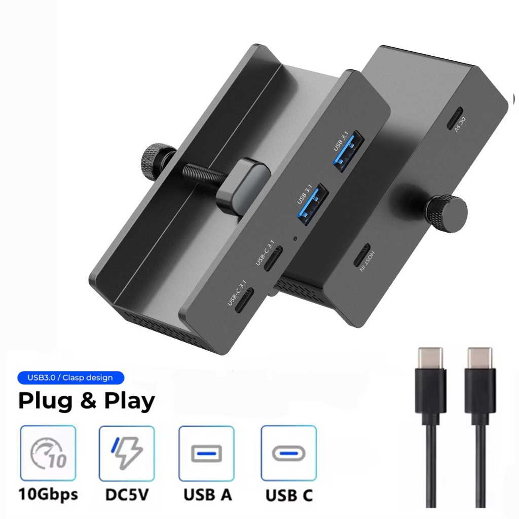 TORCO USB/Type C Hub 4 พอร์ต 3.2 Gen 2 10Gbps 120CM Data Cable (HCL)