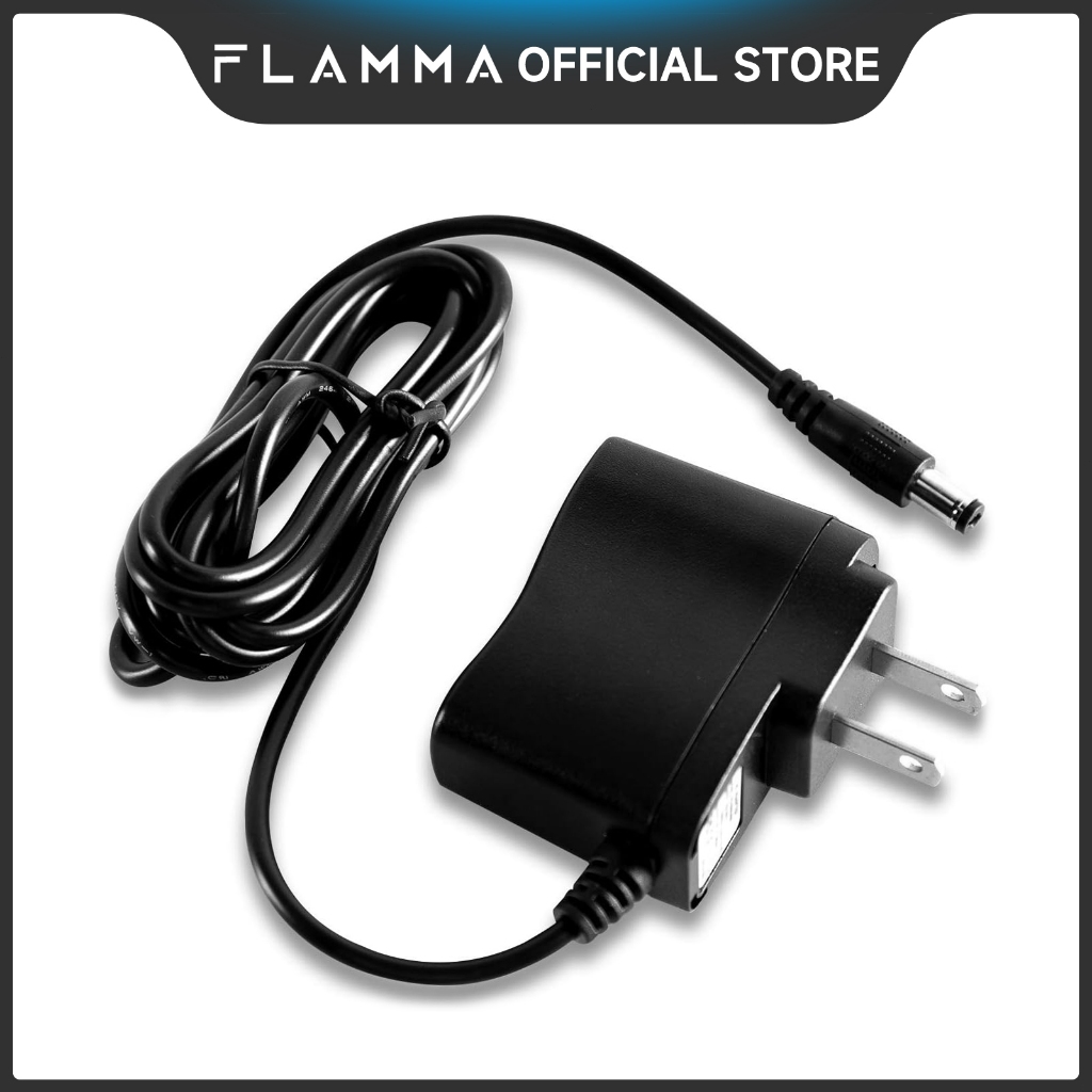 FLAMMA 9V 300mA แหล่งจ่ายไฟสําหรับกีตาร์ไฟฟ้าเคล็ดลับแป้นเหยียบลบ