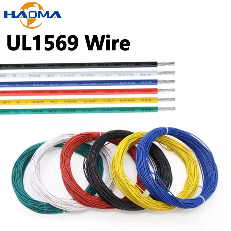 UL1569 สายไฟอิเล็กทรอนิกส์ 30 28 26 24 22 20 18 16 AWG สิ่งแวดล้อม PVC ฉนวนทองแดง DIY สาย LED สายอิเ