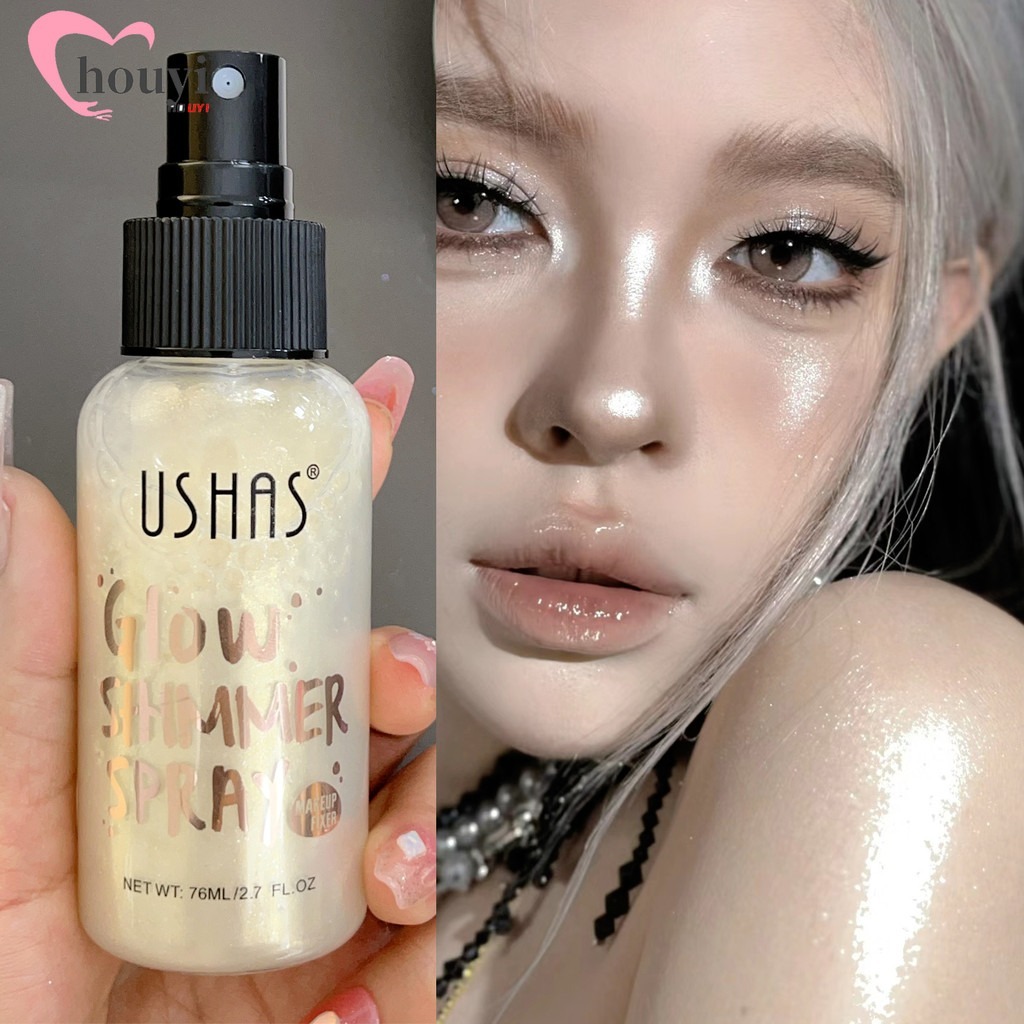 4 สี Body Highlighter Spray - Liquid Glitter High Gloss - Face Legs Contour Illuminator - กันน้ํายาวนาน - Body Bronzer Highlight Powder - Diamond Foundation เครื่องสําอาง