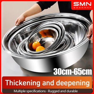 batya stainless big washing basin and thick round large capacity vegetable basin Home Kitchen Sink