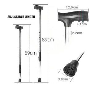 HFY *ไม้เท้า ไม้เท้าช่วยพยุง ไม้เท้าผู้สูงอายุ one point cane เกรดพรีเมี่ยม ทําจากอลูมิเนียมอัลลอยด์แข็งแรงทนทานกันลื่นน้ําหนักเบาพกพาสะดวก