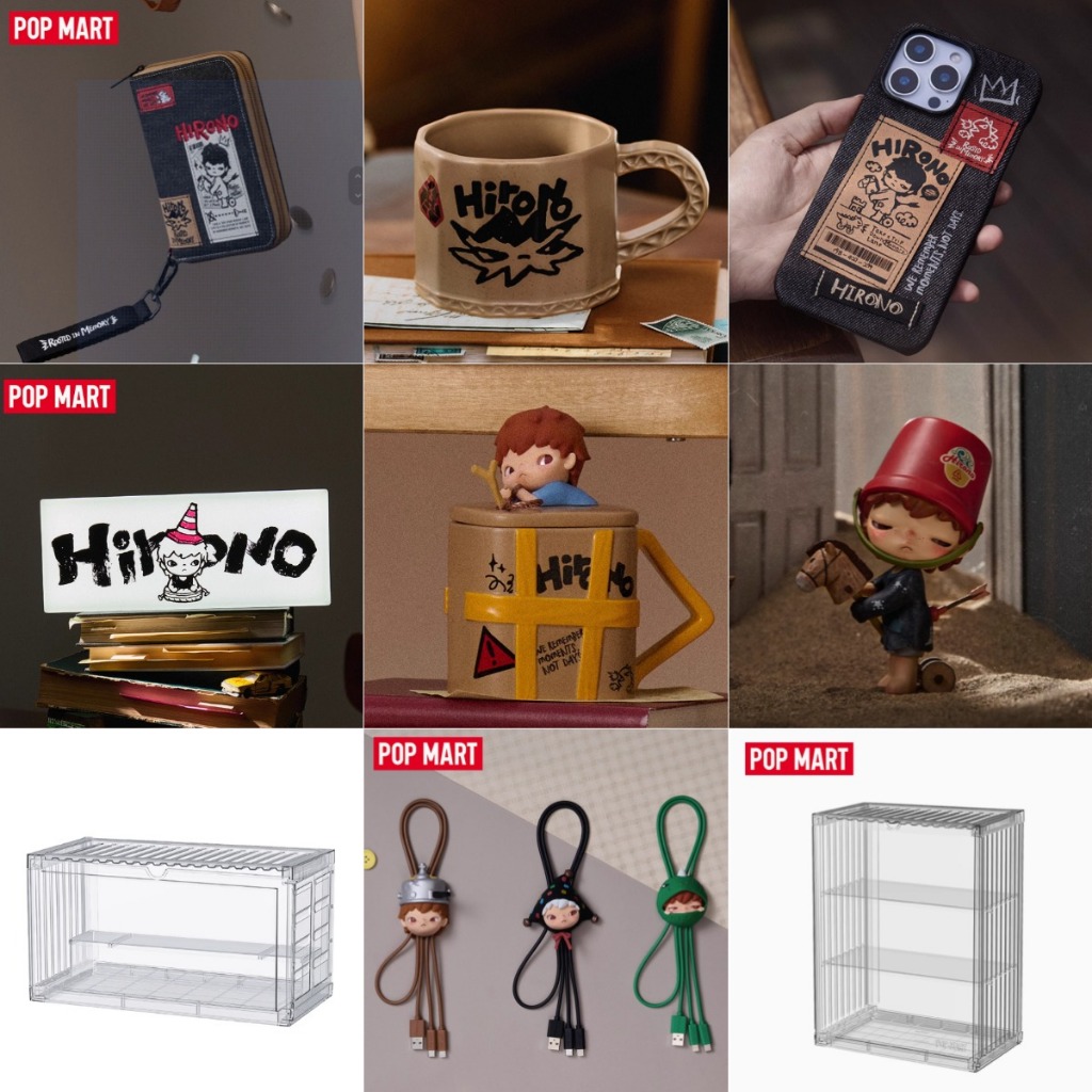 POP MART Official Hirono Echo Phone Case ceramic cup Assemblable Lighted Display Container