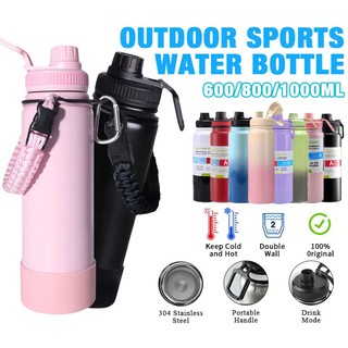 1000ML/800ML/600ML Sport Water Bottle Tumbler Stainless Steel Thermos Insulated Vacuum Flask