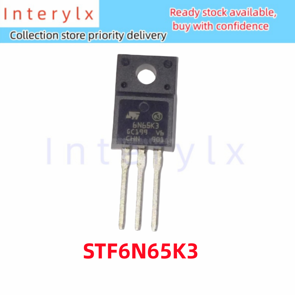 5 ชิ้น/ล็อต 6N65K3 STF6N65K3 650V 5.4A TO220F MOS Field Effect Tube Triode