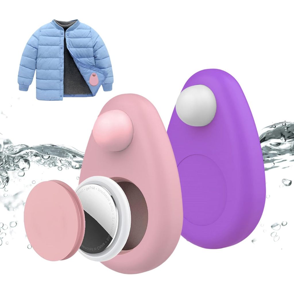 ที่วาง Airtag กันน้ําสําหรับเด็กซ่อน, เคสซิลิโคนสําหรับ Air Tag GPS Tracker Holder, เคส Airtag ซ่อนพร้อมหมุดนิรภัยสําหรับเด็ก, เสื้อผ้า, กระเป๋าเป้สะพายหลัง