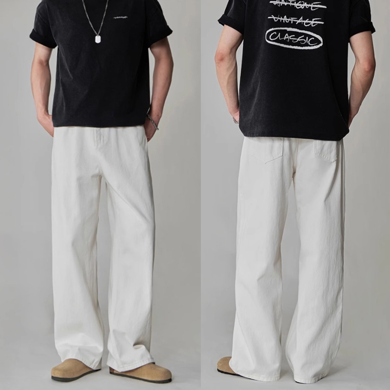 HI20. กางเกงยีนส์สไตล์เกาหลีสตรีท กางเกงยีนส์ขายาว ใส่ได้ทั้งผู้ชายและผู้หญิง บังข้อเท้า มีหลายสี มีให้เลือก 4 สี สีขาว สีดำ สีเทาเข้ม สีฟ้าอ่อน  จัดส่งด่วน มีให้เลือกหลายขนาด M-3XL - รูปที่ 6