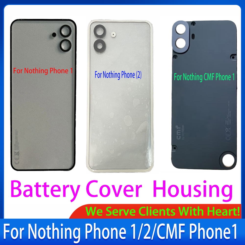 ฝาครอบแบตเตอรี่ที่ดีที่สุดสําหรับ Nothing (2) ฝาหลังแบตเตอรี่ฝาครอบด้านหลังกรณีประตูเปลี่ยนสําหรับ N