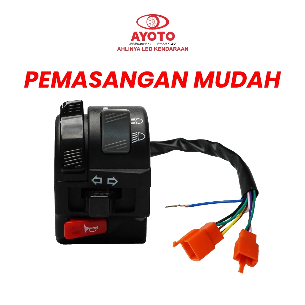 สวิตช์ AYOTO สําหรับแฮนด์รถจักรยานยนต์ universal ON/OFF & High/Low Beam Control