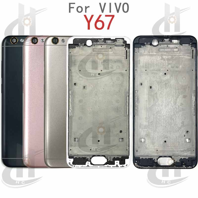 สําหรับ VIVO V5 V5S / Y67 แบตเตอรี่ฝาหลัง LCD กรอบด้านหน้าพร้อมปุ่ม