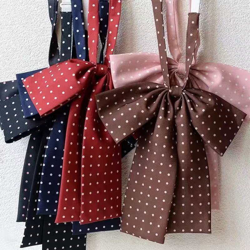 ใหม่มาถึง Kawaii Dots Big Bow Tie หญิงผู้หญิงชุดริบบิ้น Bow Tie JK คอสเพลย์ชุดอุปกรณ์เสริม