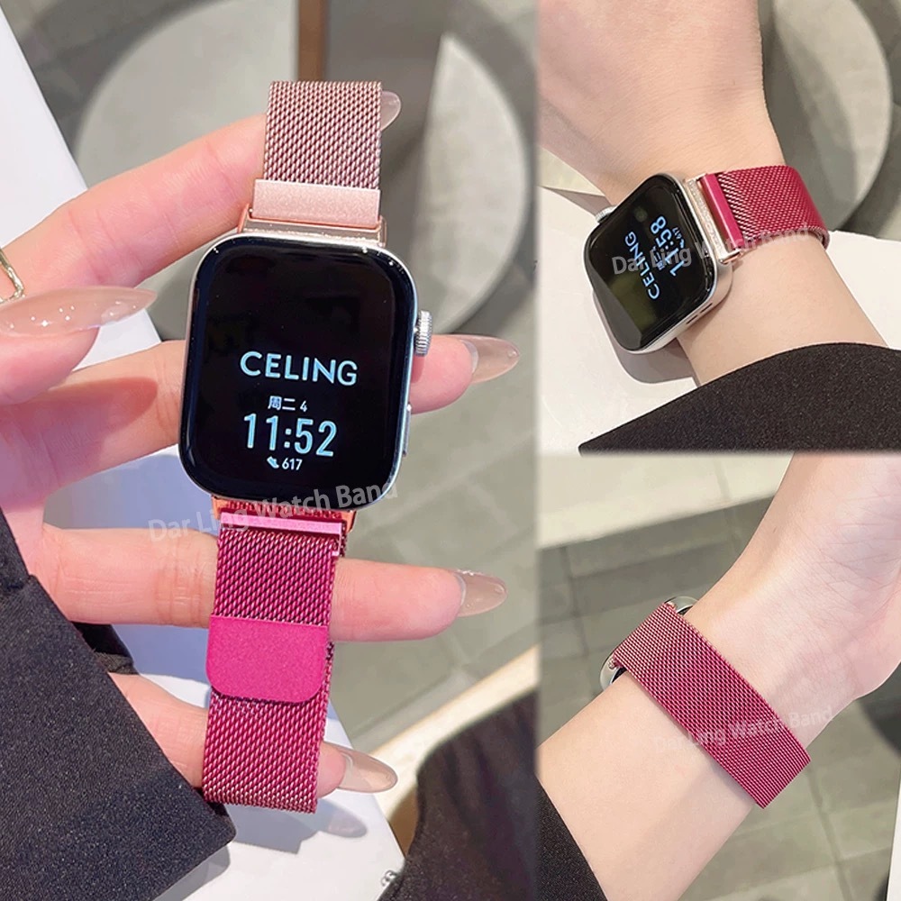 Huawei watch Fit 3 สายแม่เหล็ก Milanese สายนาฬิกาซิลิโคนสําหรับ Huawei fit3 สายรัดข้อมือสําหรับ Smartwatch fit3 อุปกรณ์เสริมสีไล่ระดับสี