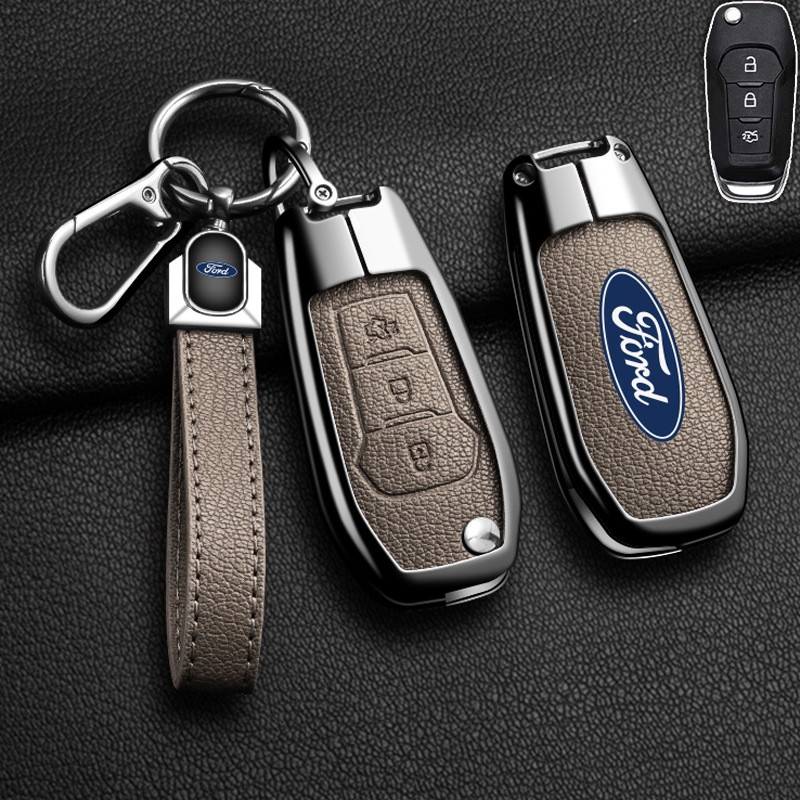 เคสกุญแจรีโมตรถยนต์ สําหรับ ford Ranger ford ecosport Puma 2020 Figo 2017 focus everest explorer XL XLS(2019-2024) escape lynx Fiesta Escort Mondeo everest explorer XL XLS(2019-2024) ของแต่งรถยนต์ กระเป๋าใส่กุญแจ