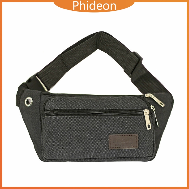Phideon กระเป๋าคาดเอว มีช่องซิป 3 ชั้น ปรับขนาดได้ เหมาะสำหรับการเดินทาง