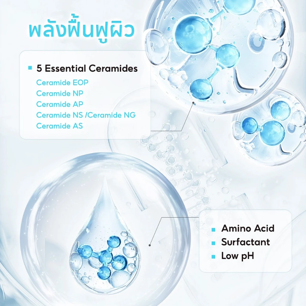 PAPA FEEL เจลล้างหน้า คุมมัน Gentle 5X Ceramide Cleanser 80g | ทำความสะอาดล้ำลึก | เพิ่มความชุ่มชื้นให้ผิว | เหมาะสำหรับ ผิวแพ้ง่าย thumbnail 5