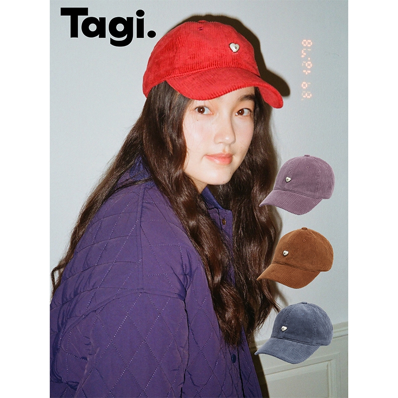 Tagi. Put-Put Love Corduroy Baseball Cap หมวกแก๊ป