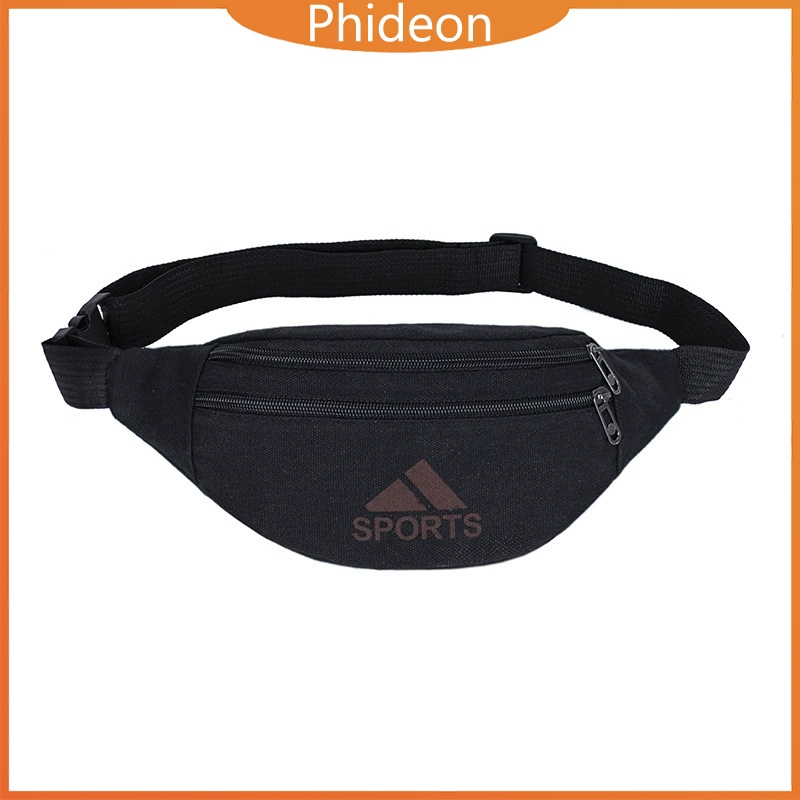 Phideon กระเป๋าคาดเอวกีฬาผ้าใบ สำหรับเดินทางกลางแจ้ง หลายช่อง