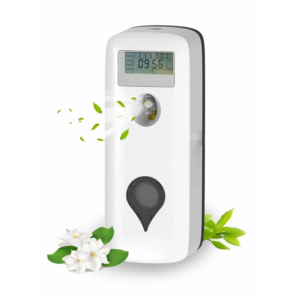 300ml liquid Air Freshener Dispenser ติดผนังอัตโนมัติน้ําหอมสเปรย์ห้องห้องน้ํากําจัดกลิ่น LCD โปรแกรม (ไม่มีของเหลว)