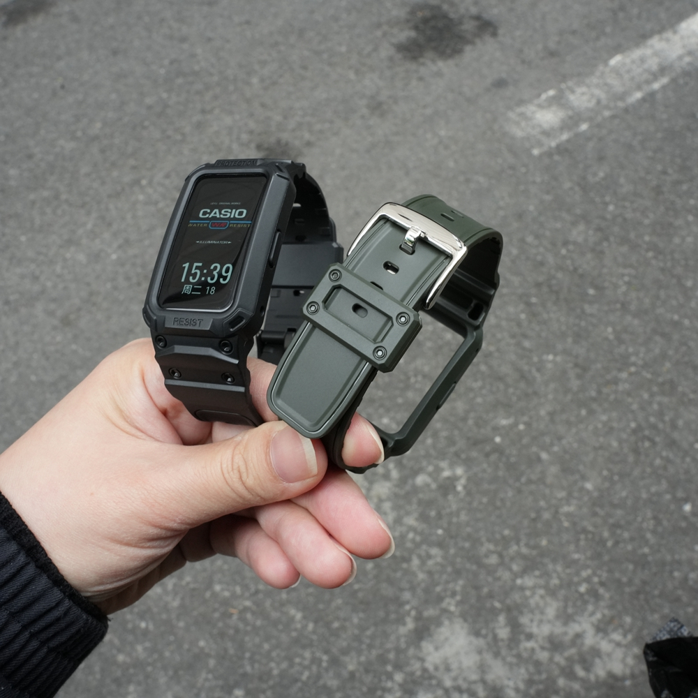 เกราะกีฬาสายรัด TPU ทนทานสําหรับ HUAWEI Band 10 9 สายรัดข้อมือ CASIO G-SHOCK สไตล์ซิลิโคน Band พร้อมเคสป้องกันสําหรับ HUAWEI Band 7 6 สําหรับ HUAWEI นาฬิกา Fit 3 Fit2 เปลี่ยน - รูปที่ 7