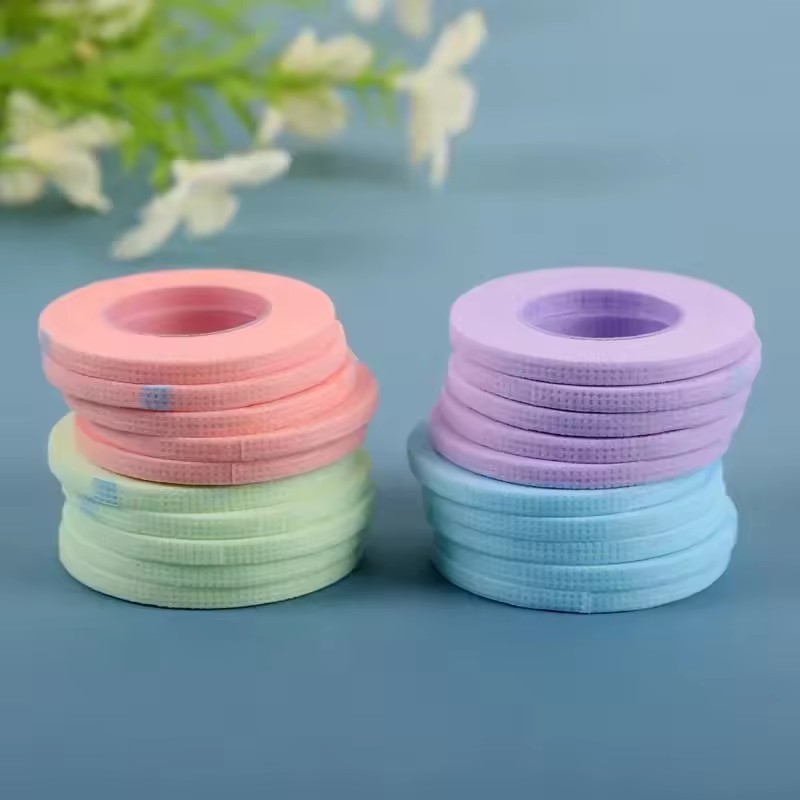 5 ชิ้น / ถุงระบายอากาศทางการแพทย์ต่อขนตาเทปผ้าสำลีฟรี Micropore เทปอุปกรณ์แต่งหน้า
