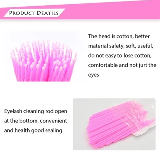 100pcs เครื่องมือต่อขนตา หลายสีให้เลือกแปรงแต่งหน้า แต่งหน้า ปัดขนตา