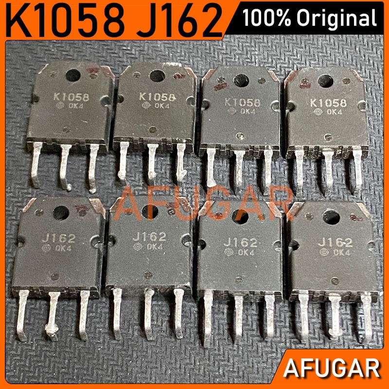 1 [การประกันคุณภาพคู่] K1058+J162 2SK1058 2SJ162 เครื่องขยายเสียงมือสองดั้งเดิม IC การจับคู่หลอดทราน