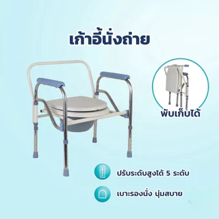 COD*[360wellness] เก้าอี้นั่งถ่าย โถส้วม มีล้อ สุขาเคลื่อนที่ นั่งถ่ายผู้สูงอายุ เก้าอี้อาบน้ำ ชักโครก ส้วม ชักโครกพกพา
