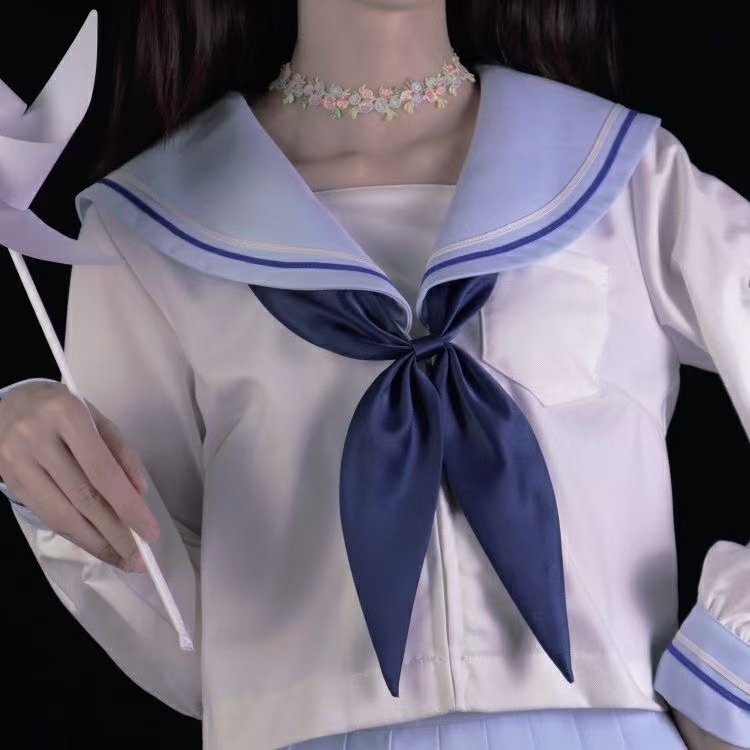 สาวริบบิ้นปลาทองปมผูกโบว์นักเรียนผ้าพันคอสามเหลี่ยม Tie เนคไท Choker สําหรับ JK เครื่องแบบ