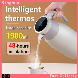 Large Household Hot Water Pot Kettle Office Glass Vacuum Flasks Insulation Thermos Containers Tumbler 1.9L high-capacity
