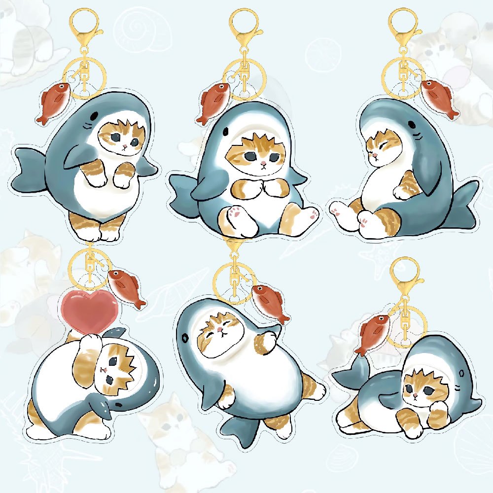 Premium Gift Editionsocket Cat Shark Carton ภาพเคลื่อนไหวสองมิติเครื่องประดับอะคริลิค