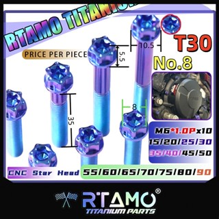 RTAMO Titanium Gr5 M6(#10)x10-90L 10D T30 Gear Head