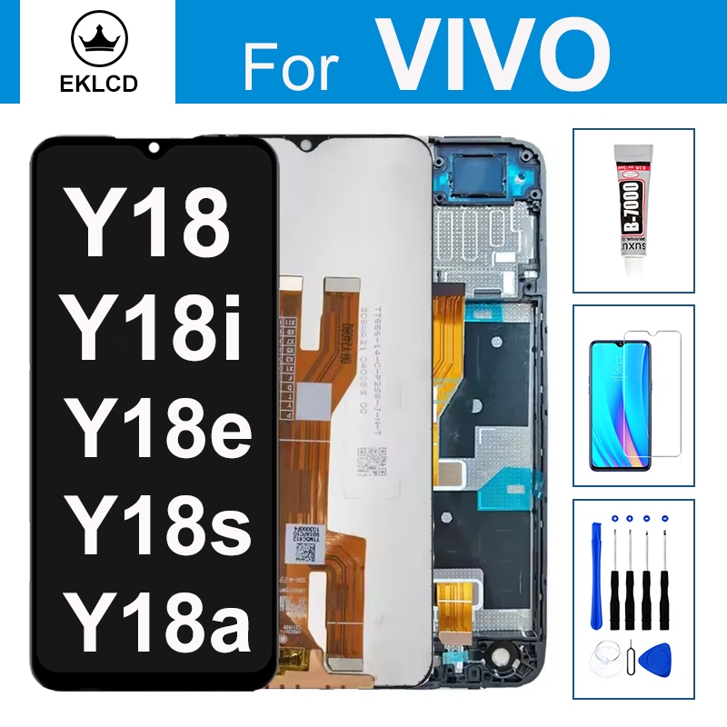 6.56 จอแสดงผล LCD สําหรับ VIVO Y18 Y18i Y18e Y18a Y18S V2350 Touch Screen Digitizer Assembly กรอบอะไ