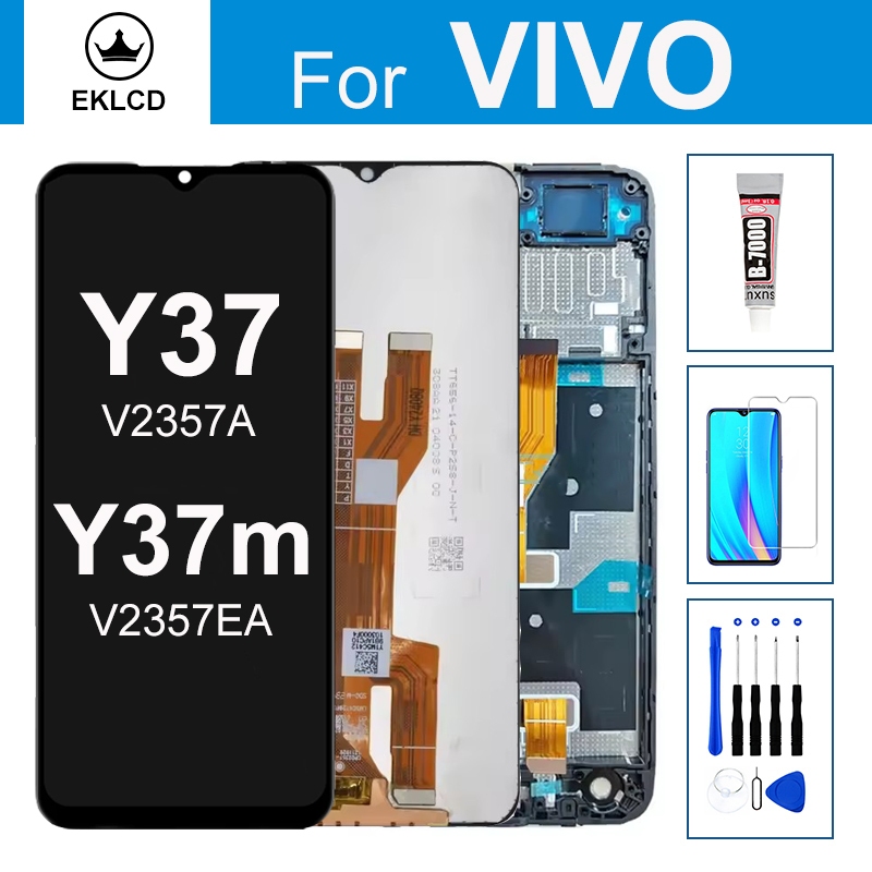 IPS LCD สําหรับ VIVO Y37 Y37m 5G V2357A V2357EA จอแสดงผล Touch Screen Digitizer Assembly กรอบเปลี่ยน