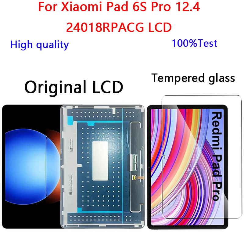 12.4 "LCD สําหรับ Xiaomi Pad 6S Pro 12.4 24018RPACG จอแสดงผล LCD Touch Screen Digitizer Assembly
