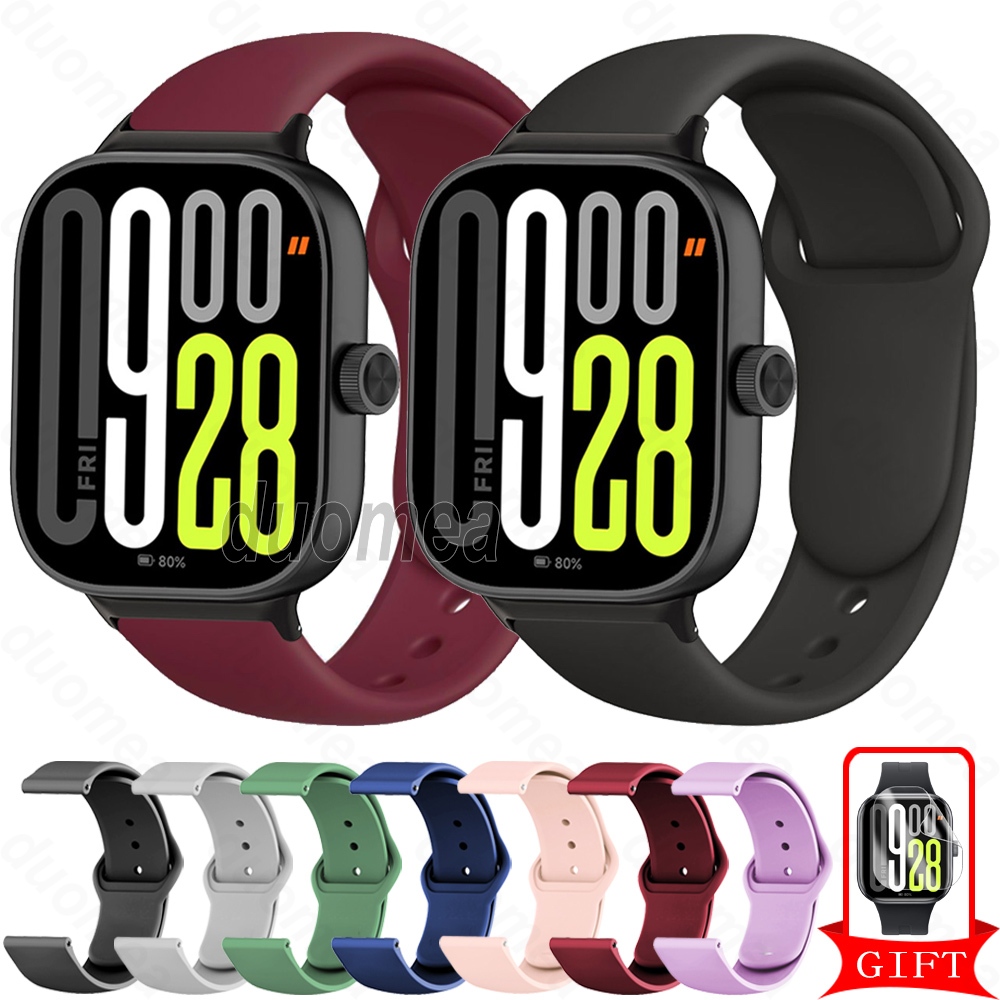 สายรัดข้อมือซิลิโคนสายนาฬิกาอุปกรณ์เสริมสร้อยข้อมือสําหรับ Redmi Watch 5 Active Lite 4 3