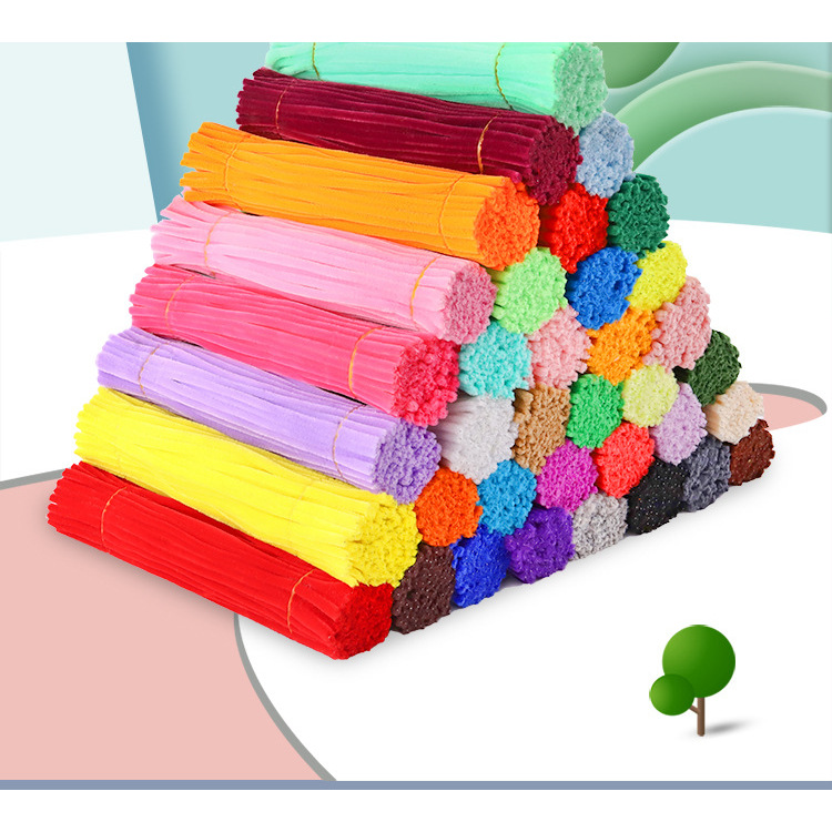 ตุ๊กตาติด10ชิ้นบิดบาร์ เชนิลล์ ก้านลวดท่อเด็ก ทําเอง แถบวัสดุก้านเหล็กลวดสักหลาด - รูปที่ 7