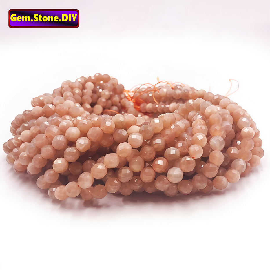 Sunstone Faceted Natural Stone，Loose Bead ซันสโตนเหลี่ยมเพชรพลอยหินธรรมชาติ,หลวมลูกปัด ตัวเว้นวรรค สําหรับสร้อยข้อมือ/สร้อยคอ/แหวน/ต่างหู,ขายส่งแฮนด์เมดทําเองเครื่องประดับอุปกรณ์เสริม,สร้อยข้อมือหินคริสตัลเฮมสโตน,ลูกปัดคริสตัล - รูปที่ 3