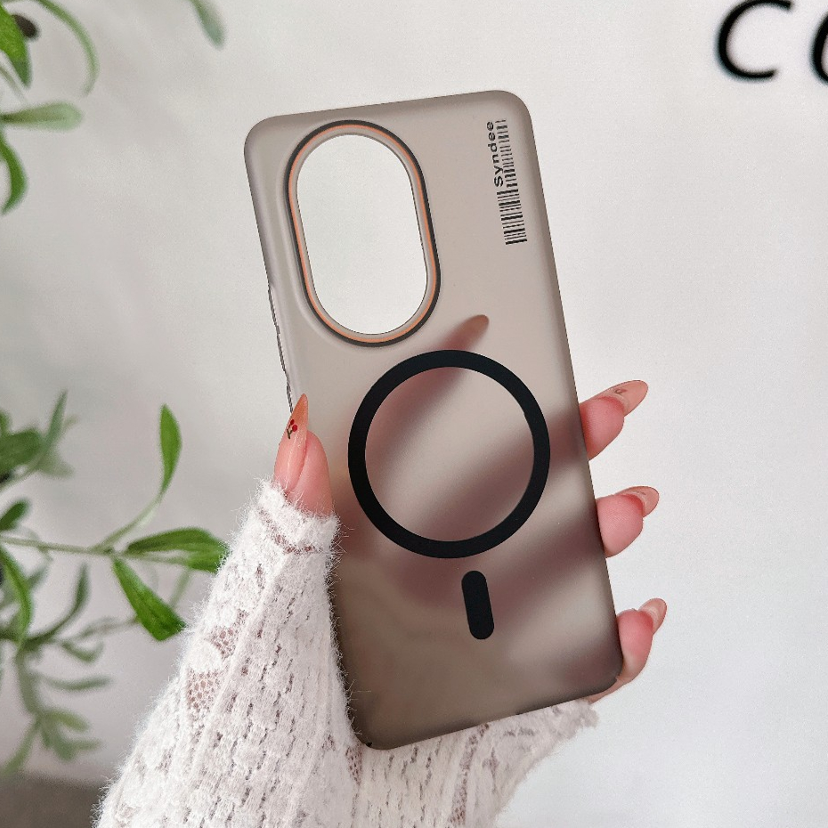 ปลอกสําหรับ Honor 200 ELI-AN00 ELI-NX9 เคสโทรศัพท์หรูหราแม่เหล็กชาร์จไร้สาย Frosted Semi-โปร่งใสสีลู